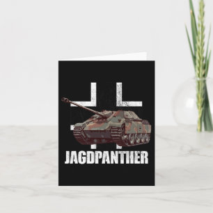 Cartão Jagdpanther caçando Pantera Tanque Alemão Destroye