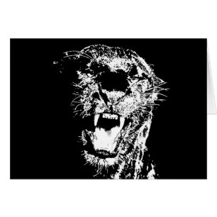 Cartão Jaguar - pantera preta