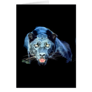 Cartão Jaguar - pantera preta