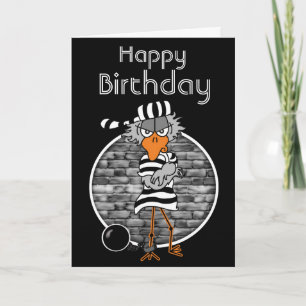 Cartão Jail Bird Birthday Card