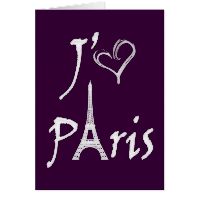 Cartão j'aime Paris (Frente)