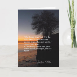 Cartão Jalaluddin Rumi - sobre a ligação interna