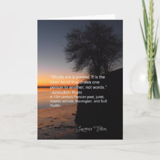 Cartão Jalaluddin Rumi - sobre a ligação interna