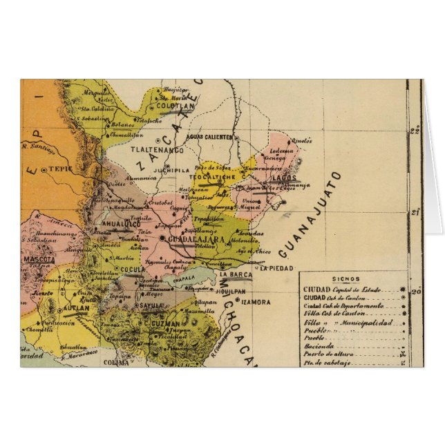 Cartão Jalisco, México (Frente Horizontal)