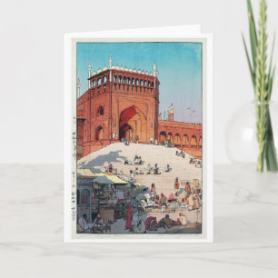 Cartão Jama Masjid, Deli, Hiroshi Yoshida