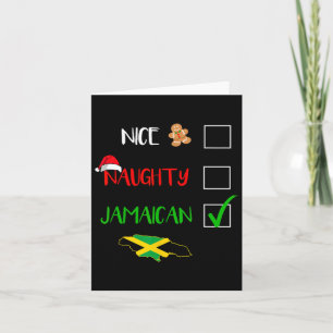 Cartão Jamaica Christmas Naughty Nice Check List Jamaican