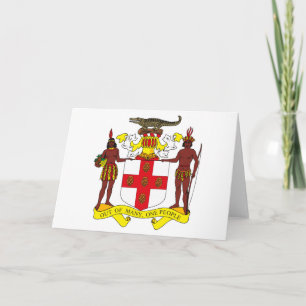 Cartão Jamaica Coat of Arms Greeting Card