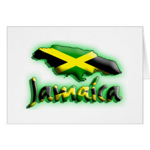 Cartão Jamaica com título da bandeira