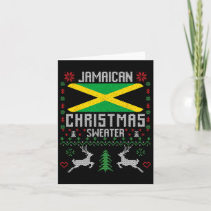 Cartão Jamaica Flag Jamaican Christmas Sweater
