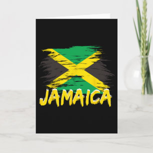 Cartão Jamaica Retrô Vintage Aquarelas Esporte Bandeira J