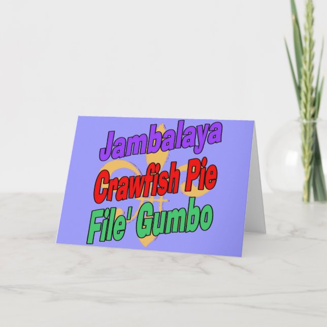 Cartão Jambalaya Crawfish Pie Cajun Dish (Frente)