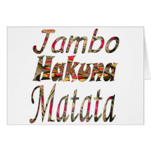 Cartão Jambo! Hakuna Matata