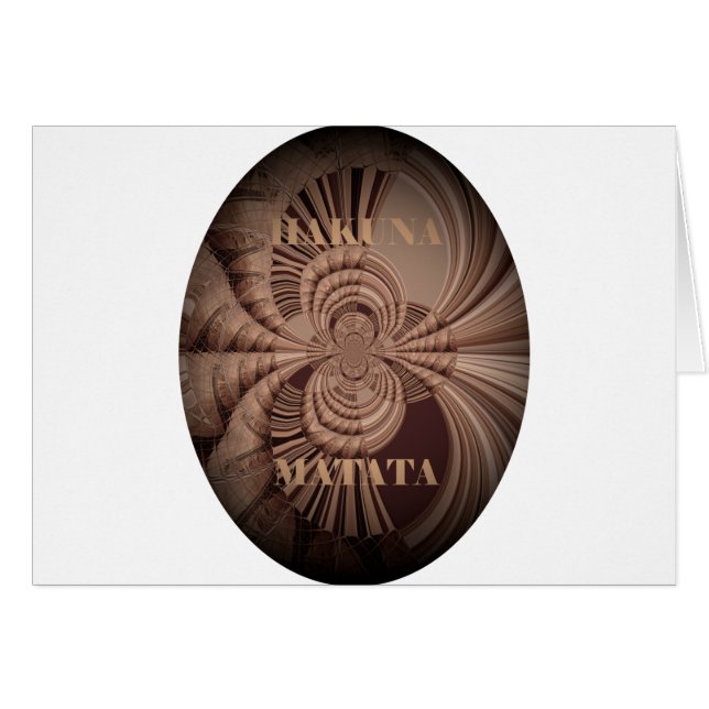 Cartão Jambo Hakuna Matata Quênia Giraffe Safari Woven (Frente Horizontal)