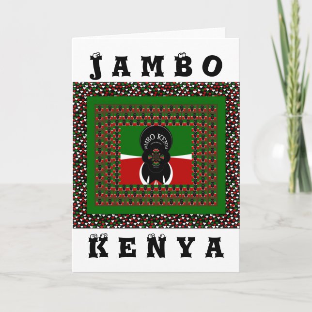 Cartão Jambo Kenya Art Impressão (Frente)