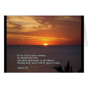 Cartão James 1:5 Sunset
