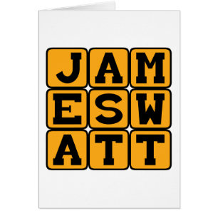 Cartão James Watt, inventor escocês