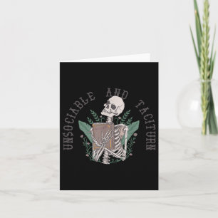 Cartão Jane Austen Antissocial e Taciturna Orgulho &amp; 