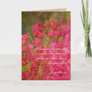 Cartão Jane Austen Quote Birthday Card CUSTOMIZED