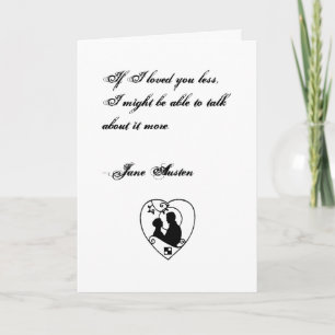 Cartão Jane Austen Quote Greeting Card CUSTOMIZED