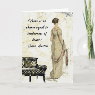 Cartão Jane Austen Regency Inspired Design