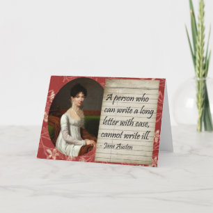 Cartão Jane Austen Writing Inspired Design