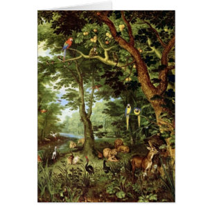 Cartão Janeiro Bruegel a pessoa idosa - paraíso