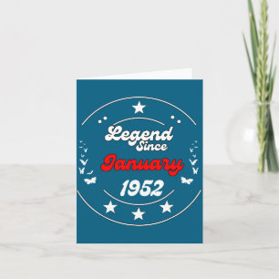 Cartão Janeiro de 1952 Aniversário Lenda Homem Menino Des