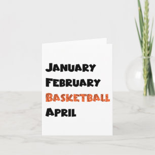 Cartão Janeiro de fevereiro de Basquete abril