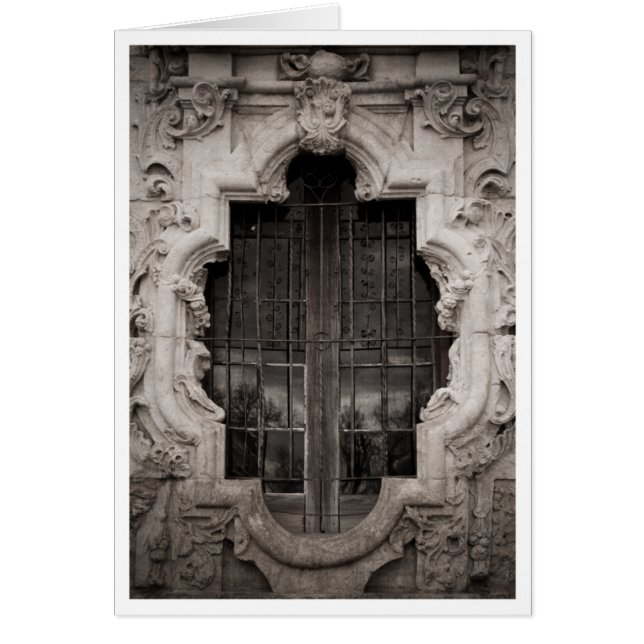 Cartão Janela cor-de-rosa (Frente)