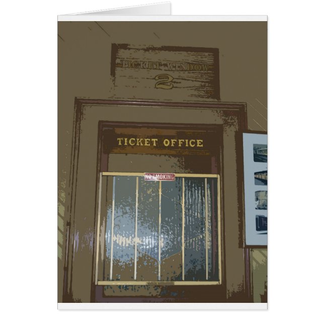 Cartão Janela de bilhete do estação de caminhos-de-ferro (Frente)