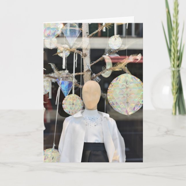 Cartão Janela de Natal Comprando Chelsea London Reino Uni (Frente)