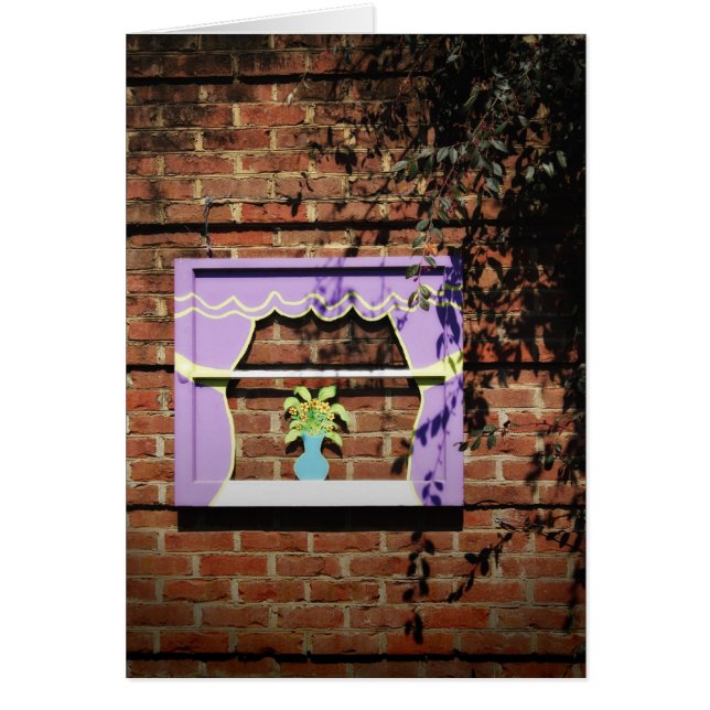 Cartão Janela do jardim (Frente)