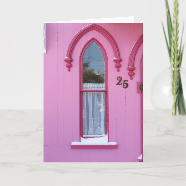 Cartão Janela Gótica e Neve - Vinha de Martha (Frente)