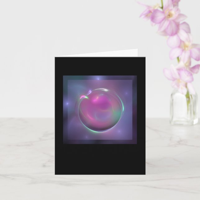 Cartão Janela para a placa de oportunidade da esfera roxa (Orquídea)