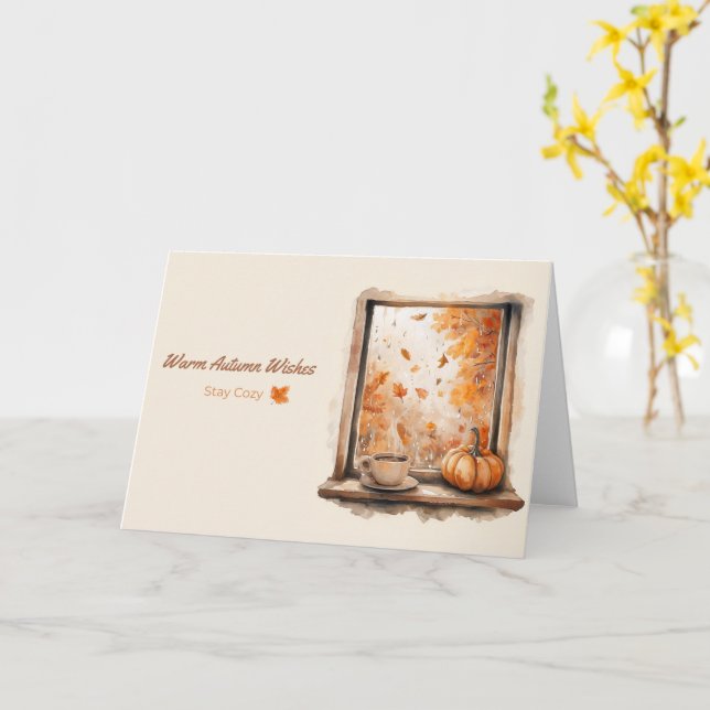 Cartão Janela Rainha das Caixas d'Água com Abóbora e Café (Flor Amarela)