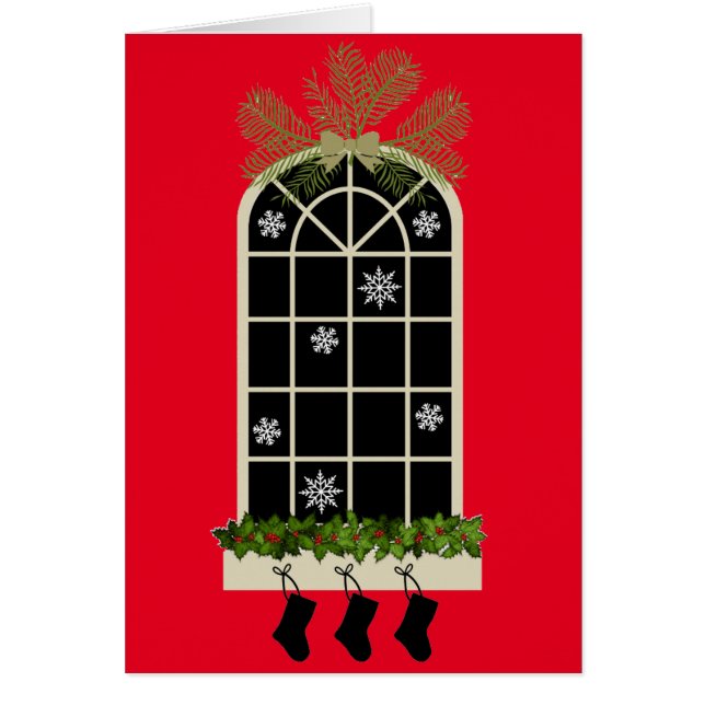 Cartão Janela, véspera de Natal (Frente)