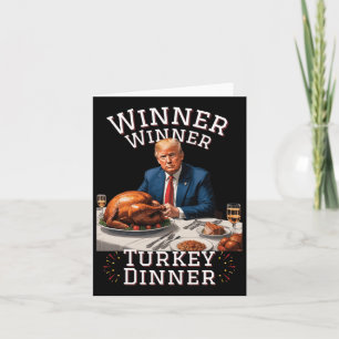 Cartão Jantar de Ação de Graças Funny Trump Winner Winner