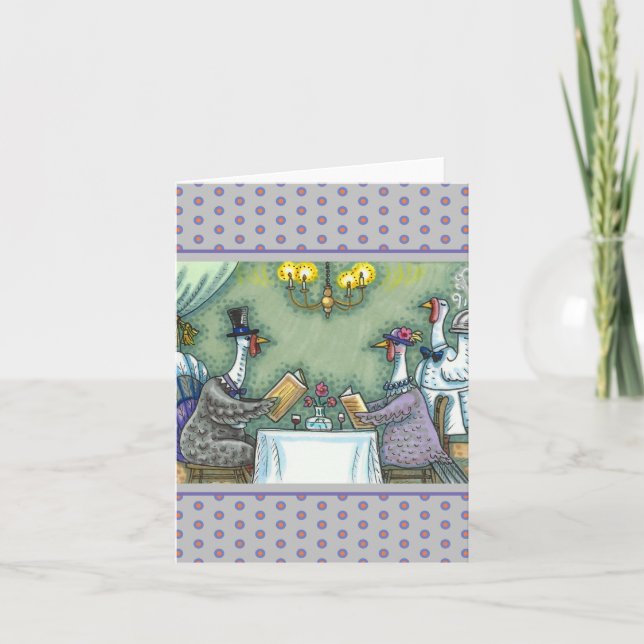 CARTÃO JANTAR FALADO TURQUIA, HUMOR DE PERU DE AÇÃO DE GR (Frente)