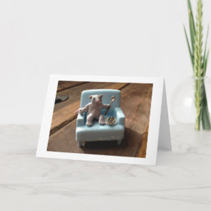 Cartão Jante tempo para um pequeno mouse