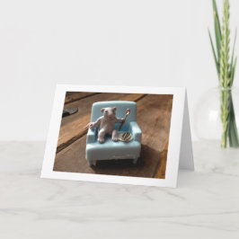 Cartão Jante tempo para um pequeno mouse