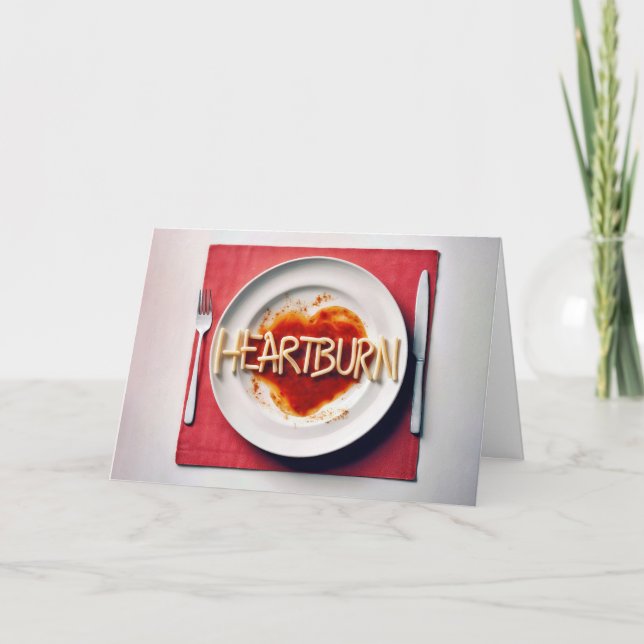 Cartão Janto Birthday Heartburn Spaghetti (Frente)