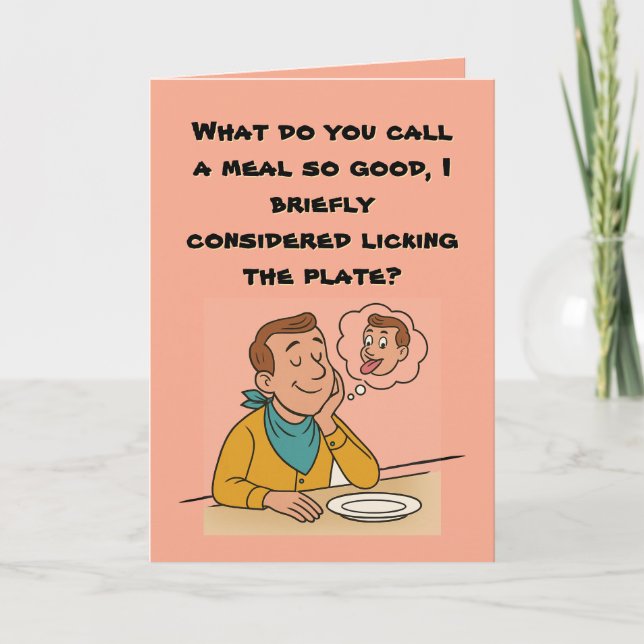 Cartão 🍽️ "Janto foi uma experiência cuidadosa" (Frente)