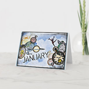 CARTÃO JANUARY BIRTHDAY GREETING