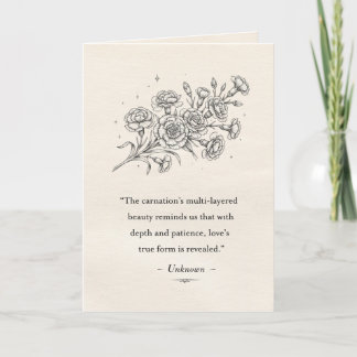 Cartão January's Carnation