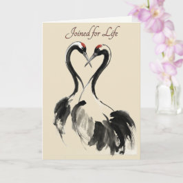 Cartão Japanese Crane Love Greeting Card