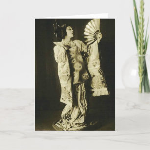 Cartão japanese geisha greeting card