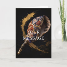 Japanese Horagai Conch Shell Gold Art Card