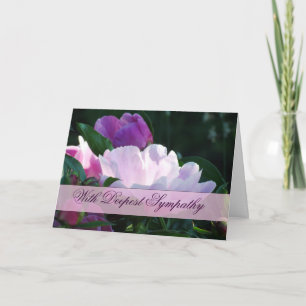 Cartão Japanese Peony Sympathy Card