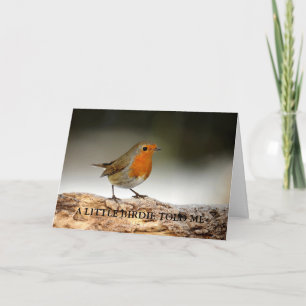 Cartão Japanese Robin Birthday Card