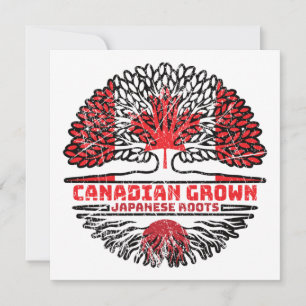 Cartão Japão - Canadá, Canadá, Canadá - Bandeira de Raíze